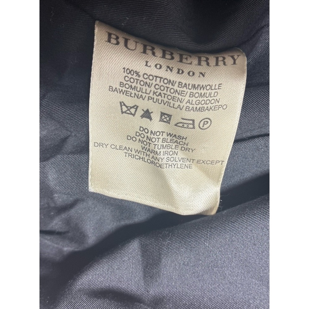 Burberry London Dress Women's 4 Black Cotton Belted Trench Career Academia - Picture 9 of 12